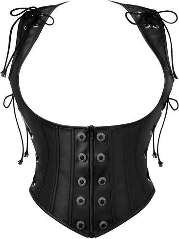 Spooktacular Creations Halloween Steampunk Corset Women, Black Renaissance Pirate Bustier Underbust for Cosplay Parties in Saudi Arabia