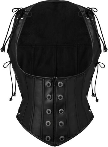 Spooktacular Creations Halloween Steampunk Corset Women, Black Renaissance Pirate Bustier Underbust for Cosplay Parties in Saudi Arabia