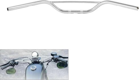 TCMT Chrome 1" Handlebar Fit For Harley Sportster 883 Dyna Softail Fatboy Bar in Saudi Arabia