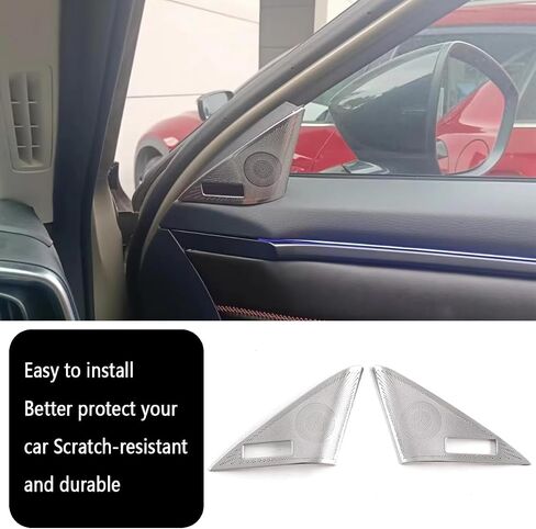 ملحقات السيارات تناسب مازدا CX50 CX-50 2023 2023 2025 غلاف الباب الداخلي غطاء ملصق ملصق شارات مكبرات صوت صوتية صوتية مثلث (التيتانيوم الفضي) 2pcs الفولاذ المقاوم للصدأ in Saudi Arabia