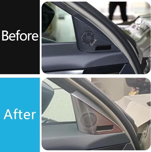 ملحقات السيارات تناسب مازدا CX50 CX-50 2023 2023 2025 غلاف الباب الداخلي غطاء ملصق ملصق شارات مكبرات صوت صوتية صوتية مثلث (التيتانيوم الفضي) 2pcs الفولاذ المقاوم للصدأ in Saudi Arabia
