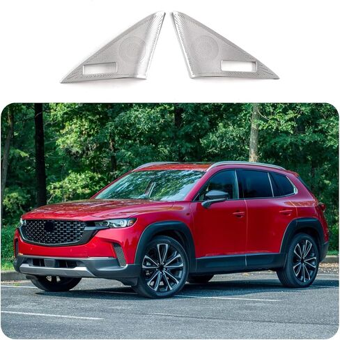 ملحقات السيارات تناسب مازدا CX50 CX-50 2023 2023 2025 غلاف الباب الداخلي غطاء ملصق ملصق شارات مكبرات صوت صوتية صوتية مثلث (التيتانيوم الفضي) 2pcs الفولاذ المقاوم للصدأ in Saudi Arabia