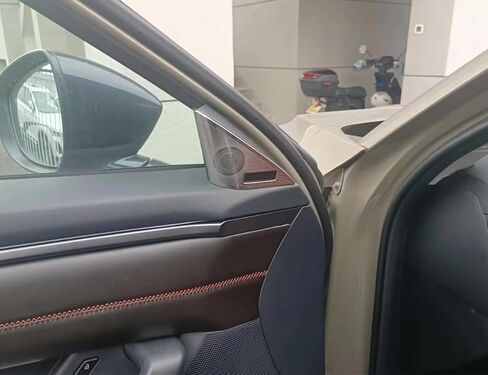 ملحقات السيارات تناسب مازدا CX50 CX-50 2023 2023 2025 غلاف الباب الداخلي غطاء ملصق ملصق شارات مكبرات صوت صوتية صوتية مثلث (التيتانيوم الفضي) 2pcs الفولاذ المقاوم للصدأ in Saudi Arabia