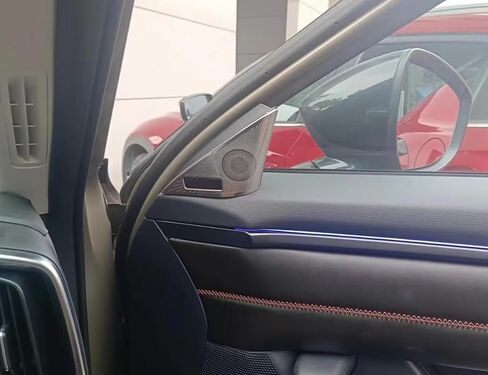 ملحقات السيارات تناسب مازدا CX50 CX-50 2023 2023 2025 غلاف الباب الداخلي غطاء ملصق ملصق شارات مكبرات صوت صوتية صوتية مثلث (التيتانيوم الفضي) 2pcs الفولاذ المقاوم للصدأ in Saudi Arabia