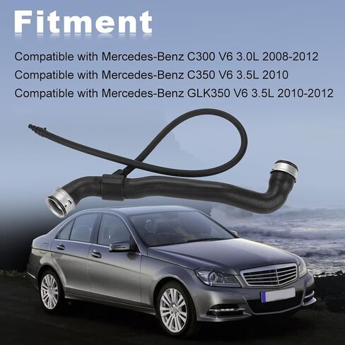 JDMON Upper Radiator Coolant Hose Compatible with Mercedes-Benz W204 Series C300 2008-2012 3.0L, C350 2010 3.5L, GLK350 2010-2012 3.5L Replace# A2045010382 2045010382 in Saudi Arabia