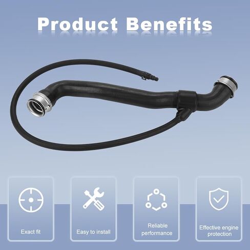 JDMON Upper Radiator Coolant Hose Compatible with Mercedes-Benz W204 Series C300 2008-2012 3.0L, C350 2010 3.5L, GLK350 2010-2012 3.5L Replace# A2045010382 2045010382 in Saudi Arabia