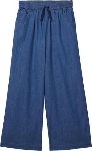 Janie and Jack Girls' Chambray Tie Wide Leg Pants (Toddler/Little Big Kids) in Saudi Arabia