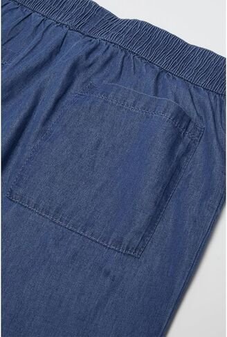 Janie and Jack Girls' Chambray Tie Wide Leg Pants (Toddler/Little Big Kids) in Saudi Arabia