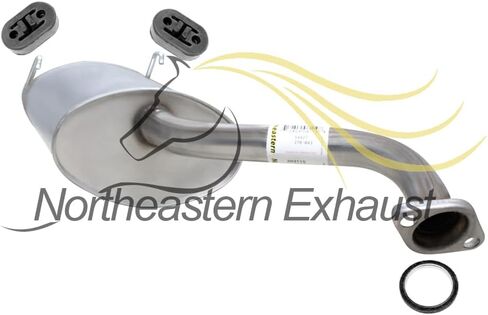 Exhaust Resonator Pipe Compatible for 2002-2004 Honda CRV 2.4L | Stainless Steel | Northeastern Exhaust | Free Gasket, Clamp, Hangers and Bolts & Nuts Included | Automotive Replacement Part in Saudi Arabia