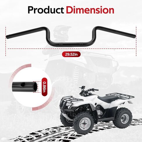 JAVIK Handlebar Compatible with Honda 2008-2024 Recon 250 TRX250 TE T_M OEM# 53100-HM8-B60 53100-HS0-AF0 in Saudi Arabia