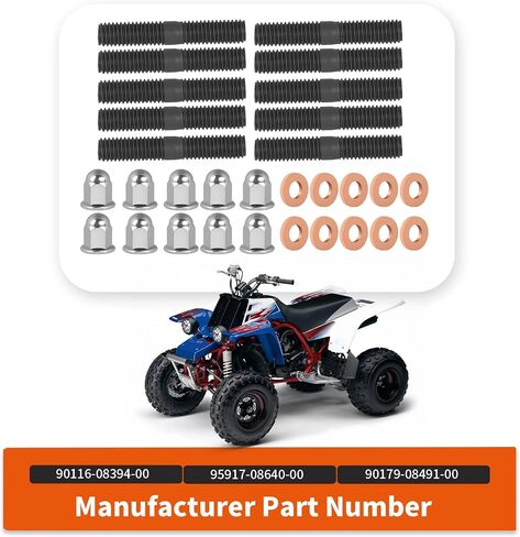 ترصيع رأس الأسطوانة مع مجموعة غسالات المكسرات لـ Yamaha Banshee 350 YFZ350 1987-2006 90116-08394-00 in Saudi Arabia