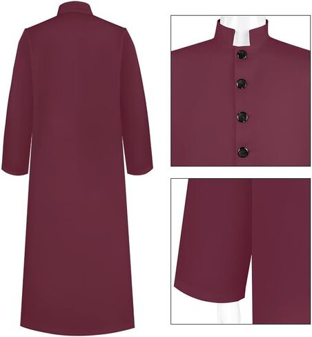 رداء رجال الدين الطويل للرجال للرجال كاهن الكنيسة القس كاسوك رداء الثياب وزير وزير منبر الوزير in Kuwait