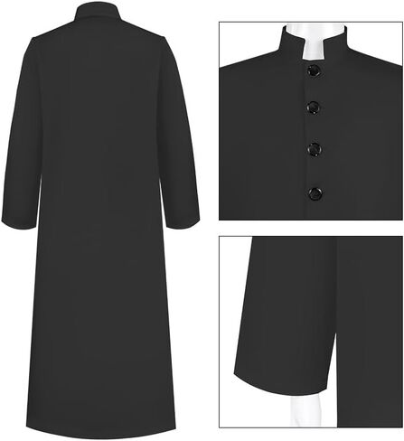 Medieval Long Clergy Robe for Men Church Priest Pastor Cassock Robe Vestments Preacher Pulpit Minister Costume in Saudi Arabia