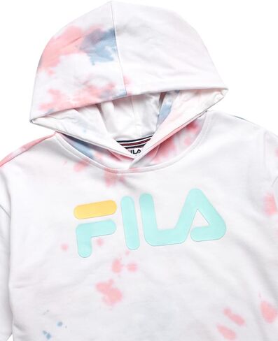 Fila Girls Hoodies - Soft Cozy Cotton Blend Tie Dye Pullover Graphic Hoodies for Girls - Casual Fashion Kids Sweatshirts in Saudi Arabia