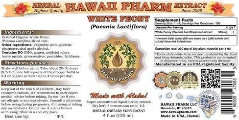White Peony (Paeonia lactiflora) Liquid Extract 4 fl.oz in Saudi Arabia