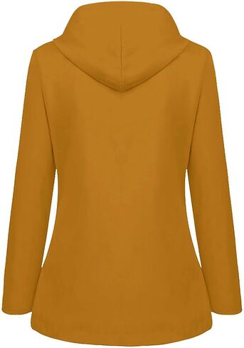 Fleece Lined Rain Jacket Women Fall Winter Warm Rain Coats Outdoor Waterproof Hooded Raincoat Windproof Windbreaker in Saudi Arabia