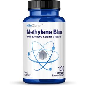 Mitoclene 120 Extended regude 10mg الكبسولات الأزرق الميثيلين مع فيتامين C والزنك ، وتوصيل متقدم ، ودعم طاقة الميتوكوندريا in Kuwait