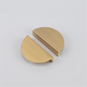 Semicircle Brass Flat Handle Kitchen Cabinet Gold Furniture Hardware 1Pcs(Dia 75mm) in Saudi Arabia
