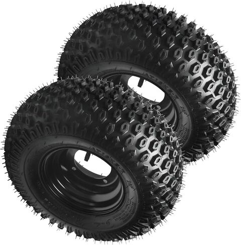 2PCS 7 inch Tubeless Wheels 16x8-7 ATV Wheel Tires Rims 4 Lug 110mm Bolt Pattern 200/55-7 16x8.00-7 16x8x7 Go-Kart Tires 4 PR for Go Cart Buggy Quad Bike Lawn Mower Mini Bike Taotao Kazuma 110cc 125cc in Saudi Arabia