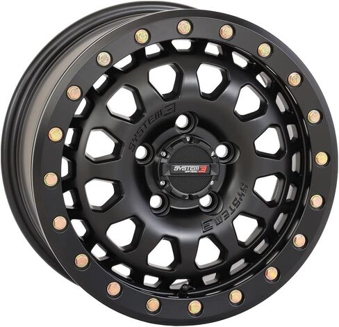 System 3 SB-6 Beadlock 15x7 ATV/UTV Wheel-Matte Black (5x4.5) 6+1 [15S3-6545] in Saudi Arabia