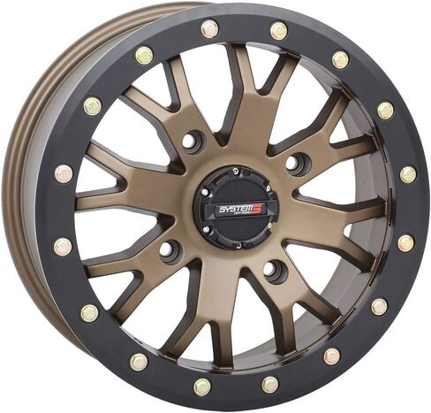 System 3 SB-4 Beadlock 15x7/15x10 UTV Wheels Bronze Can-Am Maverick X3 / Pioneer 1000 in Saudi Arabia