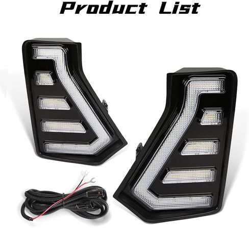 Daytime Running Lights For Toyota Tacoma 2024 2025 Dual Color LED Fog Light with Amber Turn Signal Start Animation in Saudi Arabia