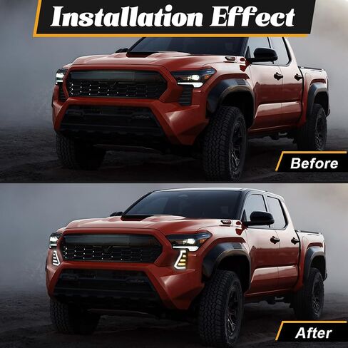 Daytime Running Lights For Toyota Tacoma 2024 2025 Dual Color LED Fog Light with Amber Turn Signal Start Animation in Saudi Arabia