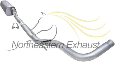 Northeastern Exhaust | Stainless Steel Exhaust Resonator Pipe Compatible for Nissan Altima 2002-2006 2.5L | Free Gaskets and Clamp Included | Automotive Replacement Part in Saudi Arabia