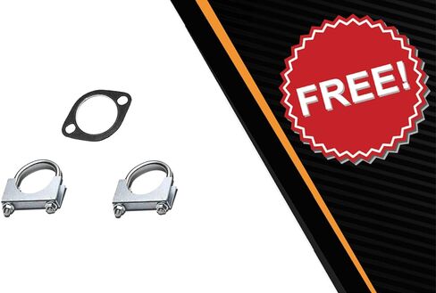 Northeastern Exhaust | Stainless Steel Exhaust Resonator Pipe Compatible for Nissan Altima 2002-2006 2.5L | Free Gaskets and Clamp Included | Automotive Replacement Part in Saudi Arabia
