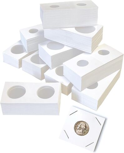 200pcs Cardboard Coin Holders Flip 2" x 2" Coin Flips for Coin Collection in 4 Sizes, Currency Holders for Coin Collection Supplies in Saudi Arabia