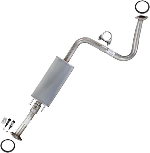 Exhaust Resonator Pipe Compatible for 2007-2012 Nissan Sentra 2.0L | Stainless Steel | Northeastern Exhaust | Free Gaskets, Clamp, and Bolt Kit Included | Automotive Replacement Part in Saudi Arabia