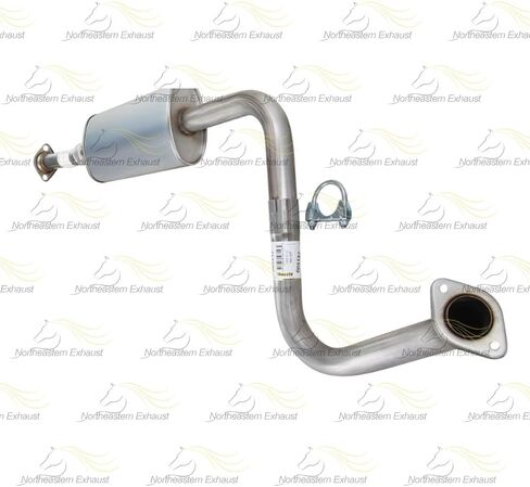 Exhaust Resonator Pipe Compatible for 2007-2012 Nissan Sentra 2.0L | Stainless Steel | Northeastern Exhaust | Free Gaskets, Clamp, and Bolt Kit Included | Automotive Replacement Part in Saudi Arabia