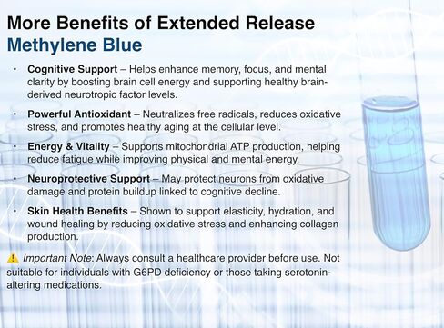 Mitoclene 120 Extended regude 10mg الكبسولات الأزرق الميثيلين مع فيتامين C والزنك ، وتوصيل متقدم ، ودعم طاقة الميتوكوندريا in Kuwait