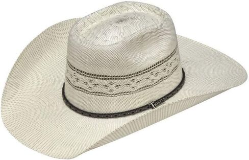Twister Western Cowboy HAT البالغين قش القطر 7 1/4 العاج الرمادي T71666 in Saudi Arabia