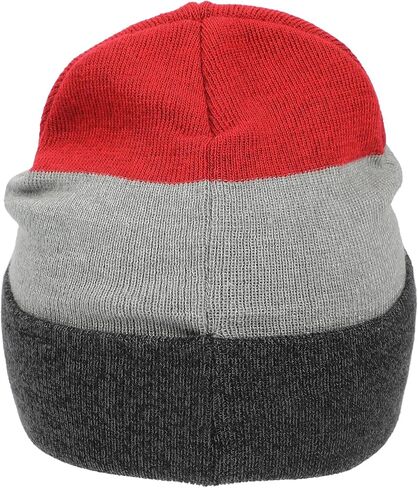 قبعة صغيرة محبوكة بشعار لعبة Dungeons and Dragons مخططة باللون الأحمر المطرز لفصل الشتاء in Kuwait