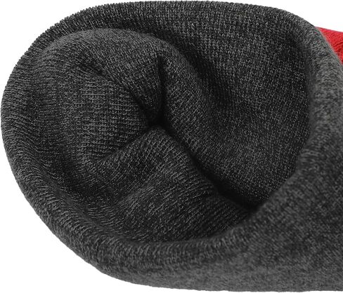 قبعة صغيرة محبوكة بشعار لعبة Dungeons and Dragons مخططة باللون الأحمر المطرز لفصل الشتاء in Kuwait