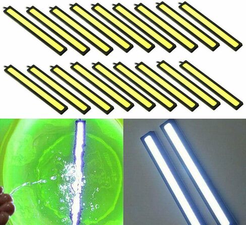 18PCS White 12V LED Strip DRL Daytime Running Lights Fog COB Car Lamp Waterproof in Saudi Arabia