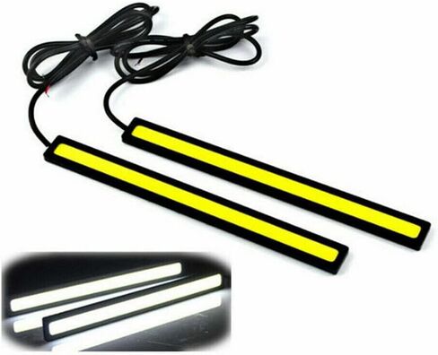 18PCS White 12V LED Strip DRL Daytime Running Lights Fog COB Car Lamp Waterproof in Saudi Arabia