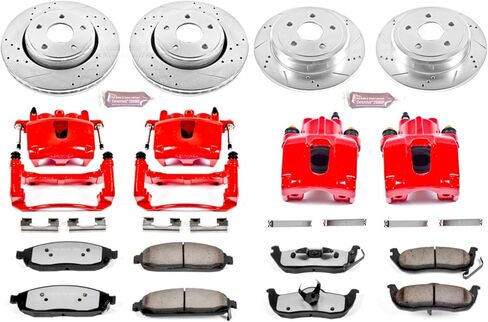 Power Stop KC2220-36 Z36 Front & الخلفية Z36 Truck and Tow Brake Kit مع الفرجار لجيب Commander 2006-2010 ، Jeep Grand Cherokee 2005-2010 [نموذج محدد] in Saudi Arabia