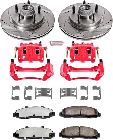 Power Stop KC1914-36 Front Z36 Truck and Tow Brake Kit مع الفرجار لـ Ford F-150 2000 ، Ford F-150 2003 [Model Second] in Saudi Arabia