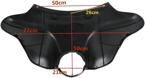 ABS Front Batwing Fairing for Electra 1996-2013 لـ Street 2006-2013 Street -(Black) -(ABS Plastic) -(الوضع الأمامي) in Kuwait