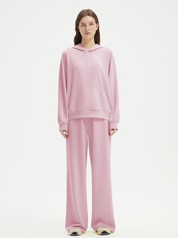 SUUKSESS Women 2 Piece Sets 2025 Oversized Hoodie Sweatshirt Wide Leg Sweatpants in Saudi Arabia