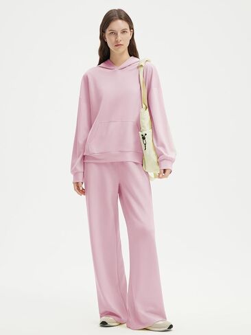 SUUKSESS Women 2 Piece Sets 2025 Oversized Hoodie Sweatshirt Wide Leg Sweatpants in Saudi Arabia