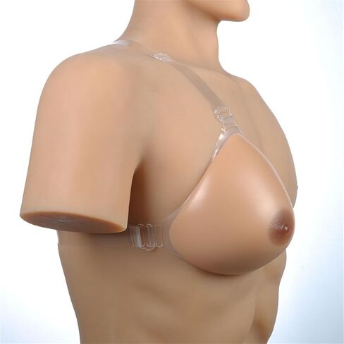 ALKANI Single Shoulder Strap Silicone Breast Right Left Side Fake Breasts with Adjustable Strap Suitable for Mastectomy Breast Cancer Patient (Color : Brown, Size : Medium) in Saudi Arabia