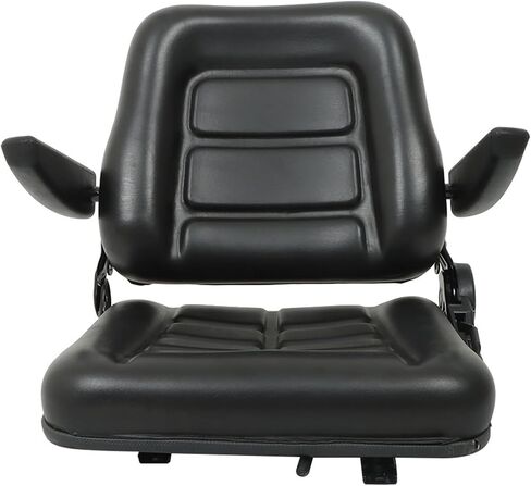 WFLNHB Universal Forklift Seat Fold Down Tractor Seat Adjustable Back Armrest Micro Switch and Slide Replacement for Forklifts Dozers Aerial Lifts Floor scrubbers in Saudi Arabia