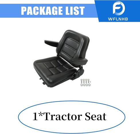 WFLNHB Universal Forklift Seat Fold Down Tractor Seat Adjustable Back Armrest Micro Switch and Slide Replacement for Forklifts Dozers Aerial Lifts Floor scrubbers in Saudi Arabia
