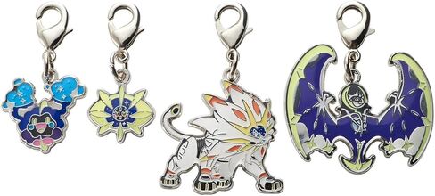 Pokemon - Solgaleo Lunala Cosmoem Cosmog - Metal Charm - Pokemon Center Japan Exclusive - keykain - Zipper Pull in Saudi Arabia