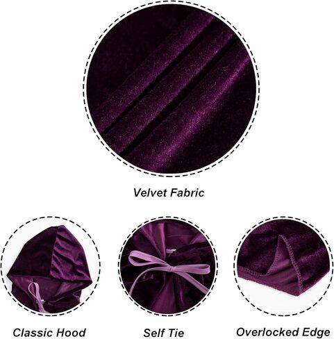Anime Cosplay Costume Women, Purple Cape Cloak Robe Accessories Set Halloween in Saudi Arabia