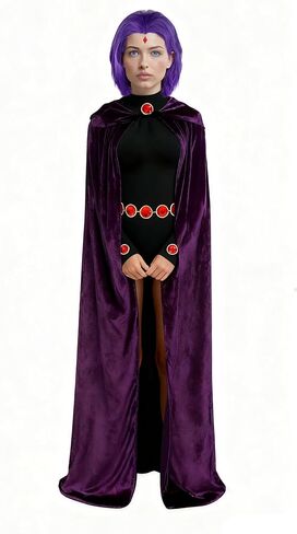 Anime Cosplay Costume Women, Purple Cape Cloak Robe Accessories Set Halloween in Saudi Arabia