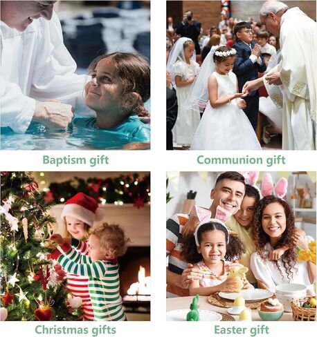 Cross Bracelet Baptism Gift Set for Girls, First Communion, Sunday School Rewards, 3+Years Old Kids, Adjustable Design in Saudi Arabia